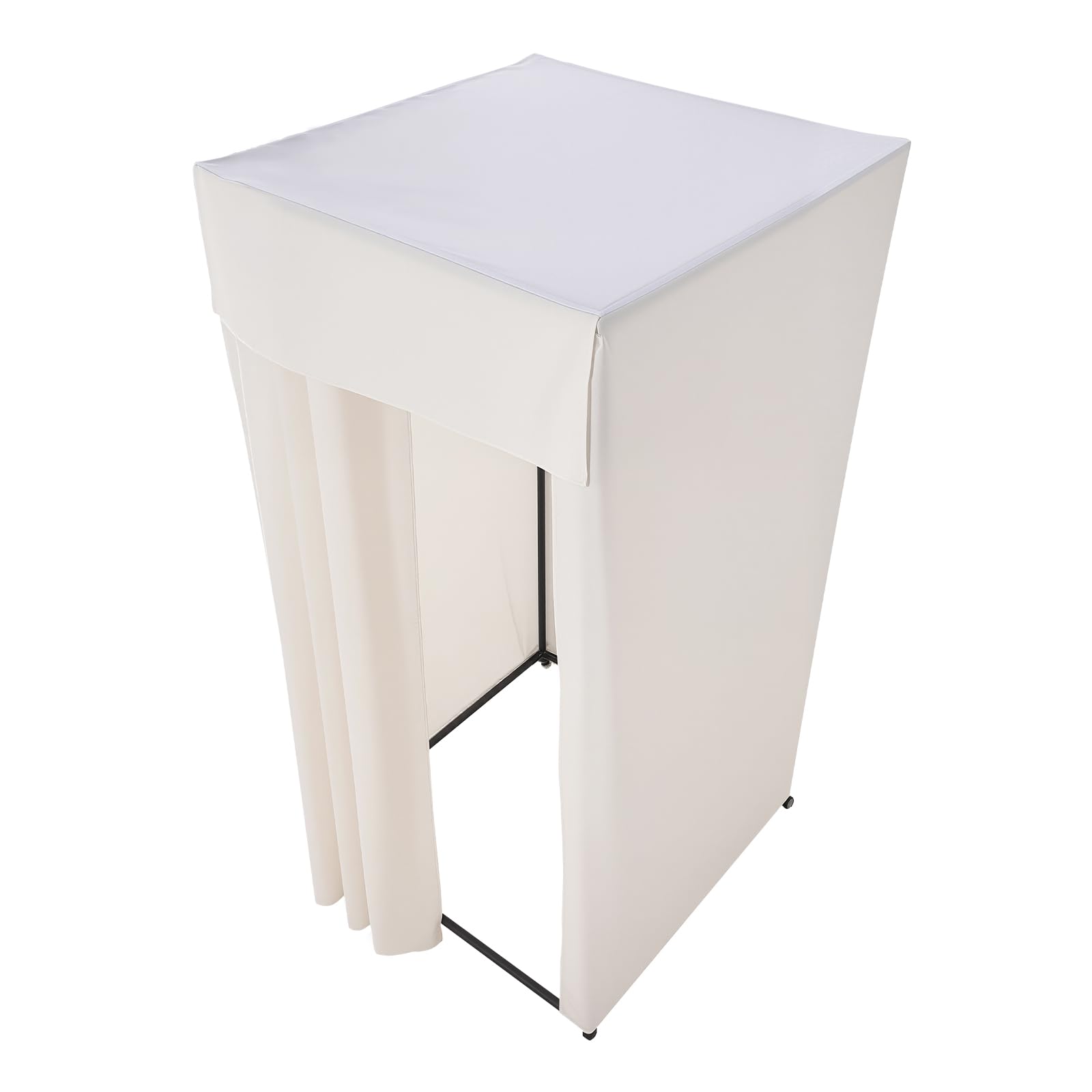 VEVOR Umkleidekabine rollbarer Umkleideraum mit dicken Vorhängen, Sichtschutz mit stabilem Metallhaken, für Boutiquen Einkaufszentren Schneidereien 99 x 99 x 204,5 cm (schwarz & Beige)