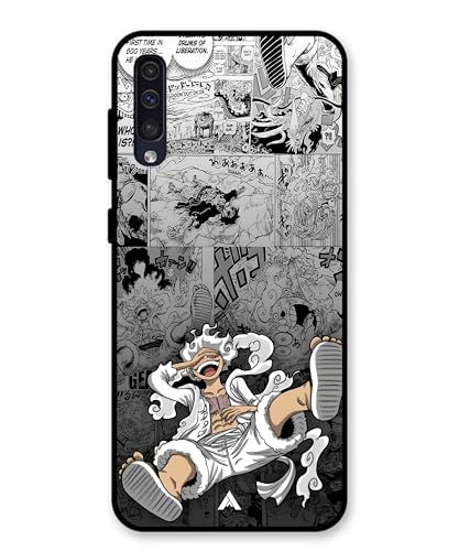 Image of Premium Anime 2 Case for Samsung Galaxy A50 (Glossy Finish) Soft-Touch Metal TPU Back Cover, Shockproof, Designer, Aesthetic Mobile Phone Case