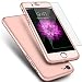 iPhone 7 Case, ANOLE 360 Full Body Protection 2in1 Ultra Thin PC Shell with [Tempered Glass Screen Protector] Coverage Matte Hard Plastic Cover & Skin for Apple iPhone 7 4.7 Inch (Rose Gold)