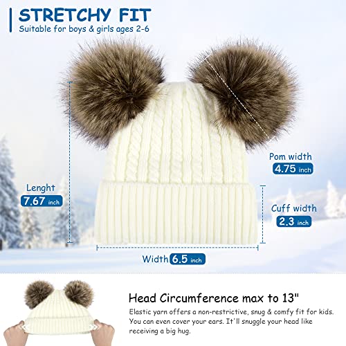 Arctic Paw Girls Beanie Hat Toddler Beanies Girls Winter Hat with Pom Pom4