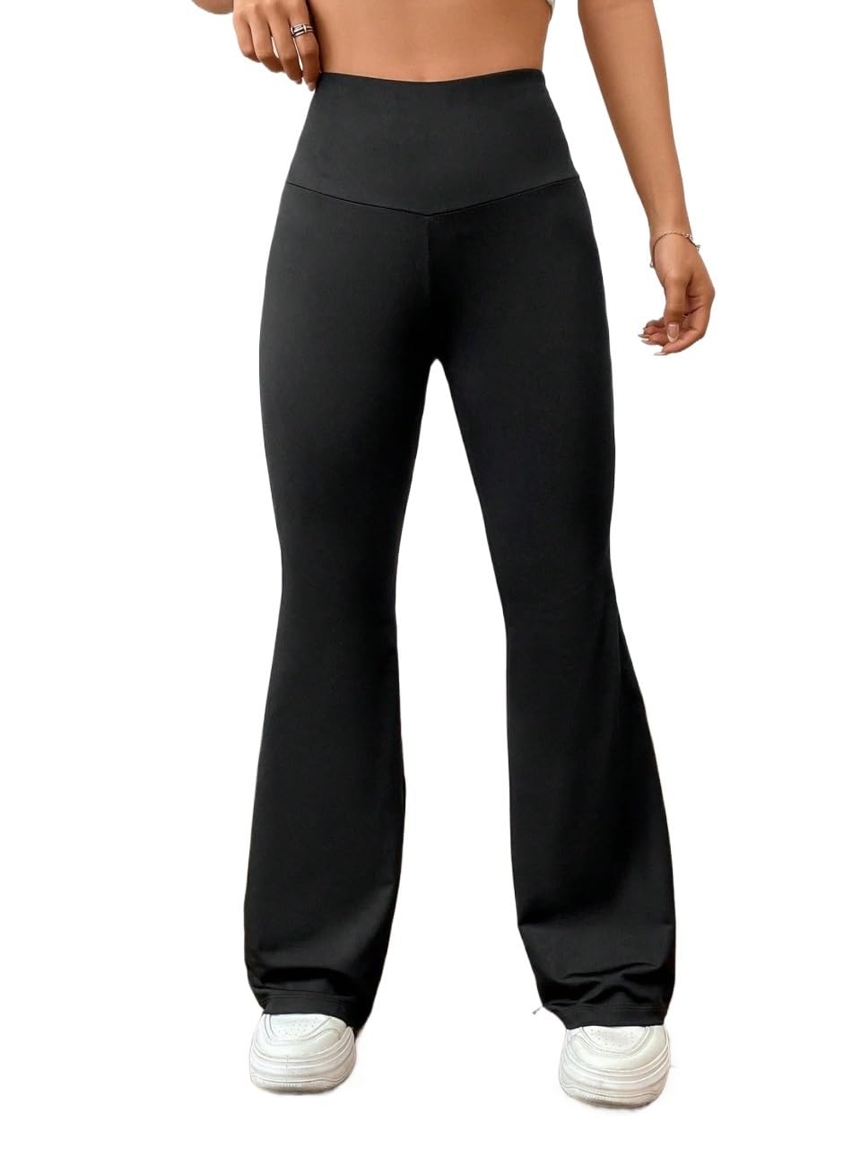 Womens Fall Solid Leg Pants Leggings Trousers Black