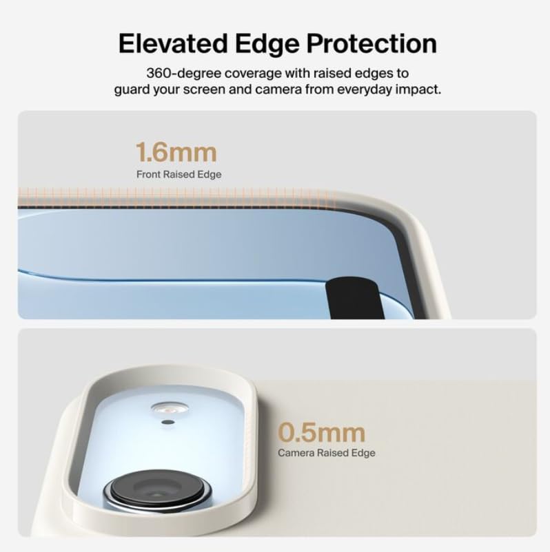 Image of Belkin iPhone Air Case | Armour /Protect Magsafe | Slim, Anti-Scratch, 4M Drop Protection, Dual Layer Protection | Sand