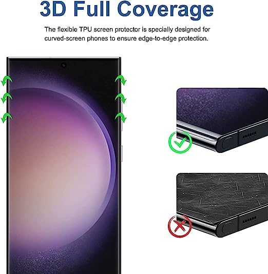 Image of OXYZAIN Samsung Galaxy S23 Ultra 5G 6.8 inch Privacy Screen Protector Tempered Glass Screen Protector guard', Anti-Spy, Support Fingerprint Unlock with Easy Installation kit [PACK OF 1]