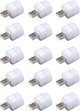 15 Pieces Mini USB Night Light, LED Light, Energy Saving LED, USB Laptop Light Bulb Night Lamp (Suitable Adapter 5V 1A) (White Light)