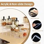 5-Pack Acrylic Spice Rack, Seasoning Organizer, Non-Slide Silicone Pads - Image 4