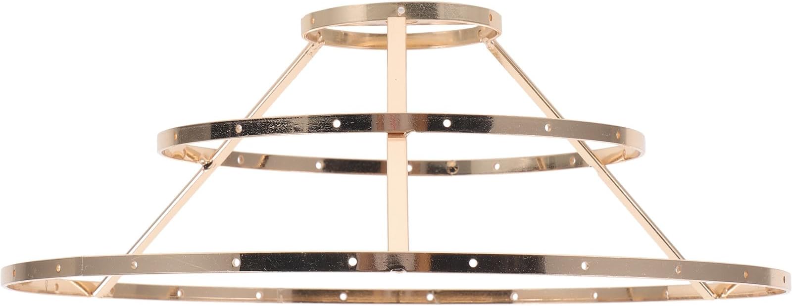 Luxshiny Retro Wire Lamp Shade Ring for DIY Pendant Lights Iron Chandelier Frame with Attachment Vintage Style Lamp Shade Holder for Home Restaurant Shop Lighting