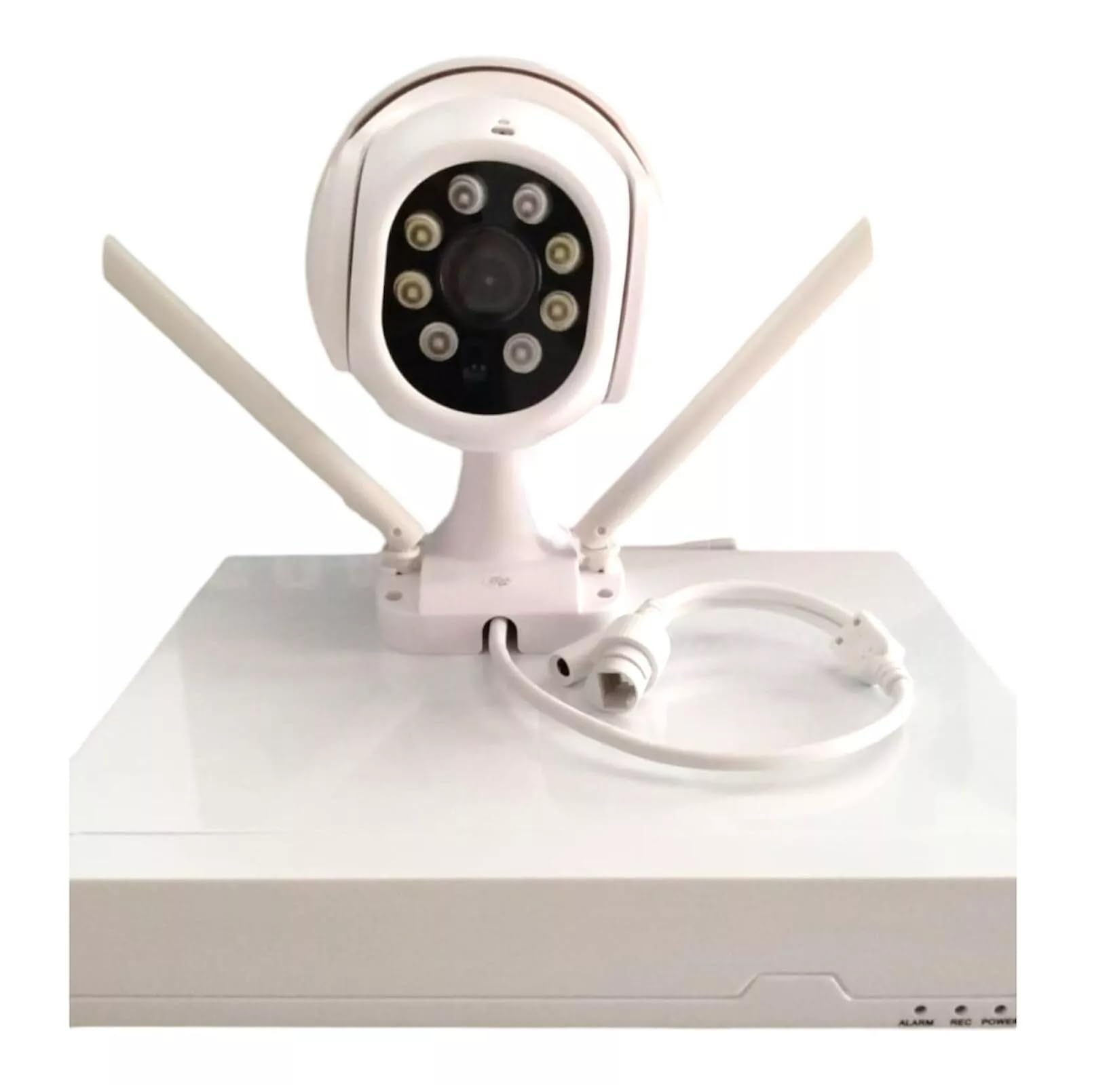 Kit Videosorveglianza Combo 8 telecamere PTZ WiFi Esterno, 8CH 5MP IP66 PTZ HD + NVR + Audio, con tecnologia 5G/2.4G, Telecamera Wi-Fi,Visione Notturna a Colori,Rilevamento Umano,Sirena Remoto Vista