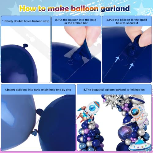 Image of Amandir 140pcs Outer Space Balloon Garland Arch Kit