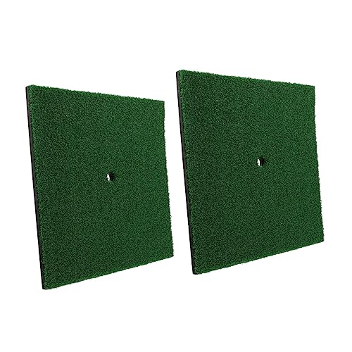 Mikikit 2Pcs Golf Chipping Mat Outdoor Practice Turf for Backyard Indoor Use Durable Material for All Skill Levels Golf Training Equipment for Range