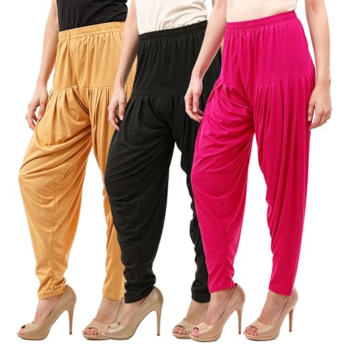 Image of Buy That Trendz Patiala Salwar for Women Relaxed Fit Viscose Patiyala Salwar Harem Bottom Pants
