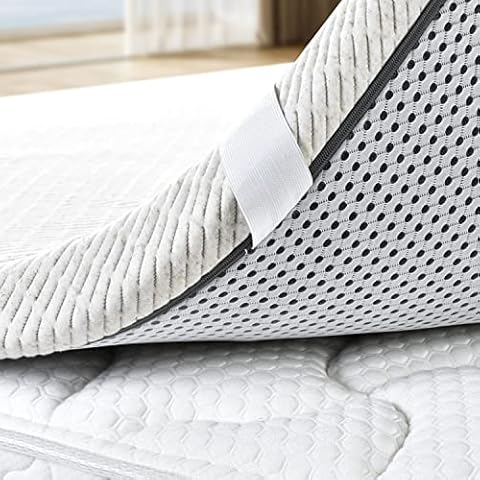 3 Inch Gel Memory Foam Mattress Topper Twin Size ,Cozary Cooling Mattress Pad Cover for Back Pain, Bed Topper with Removable Bamboo Cover,Soft & Breathable(Twin (39X75 inch)) Cover