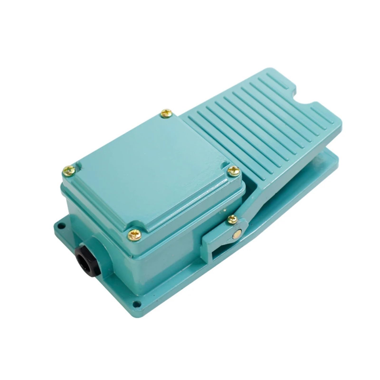 TFS-402 Interruttore a Pedale AC 250V 15A Interruttore a Pedale Guscio in Alluminio 250V 15A Pressacavo Interruttore Auto-Reset Verde