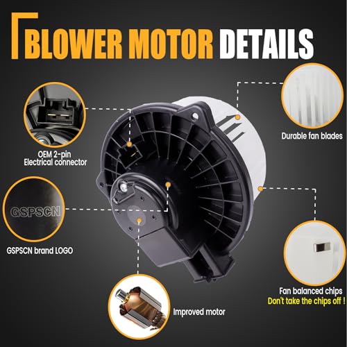 Image of GSPSCN 700228 Front HVAC Heater Blower Motor # 72223AJ01A,19130001 | Fit For Toyota Sienna 2006-2010,Subaru Legacy Outback 2010-2019,Cadillac CTS SRX STS,Lexus RX330 RX350 RX400h