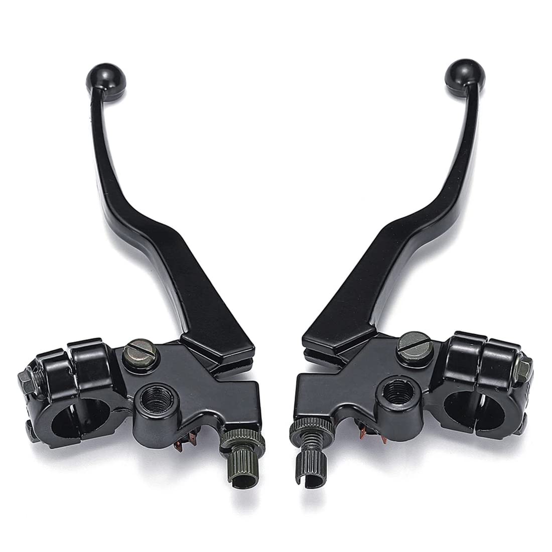 1 Pair Motorcycle Clutch Brake Lever Perch Universal for 7/8"/22mm Left Right Handlebar Aluminum Alloy Fits for Dirt Bike Motocross