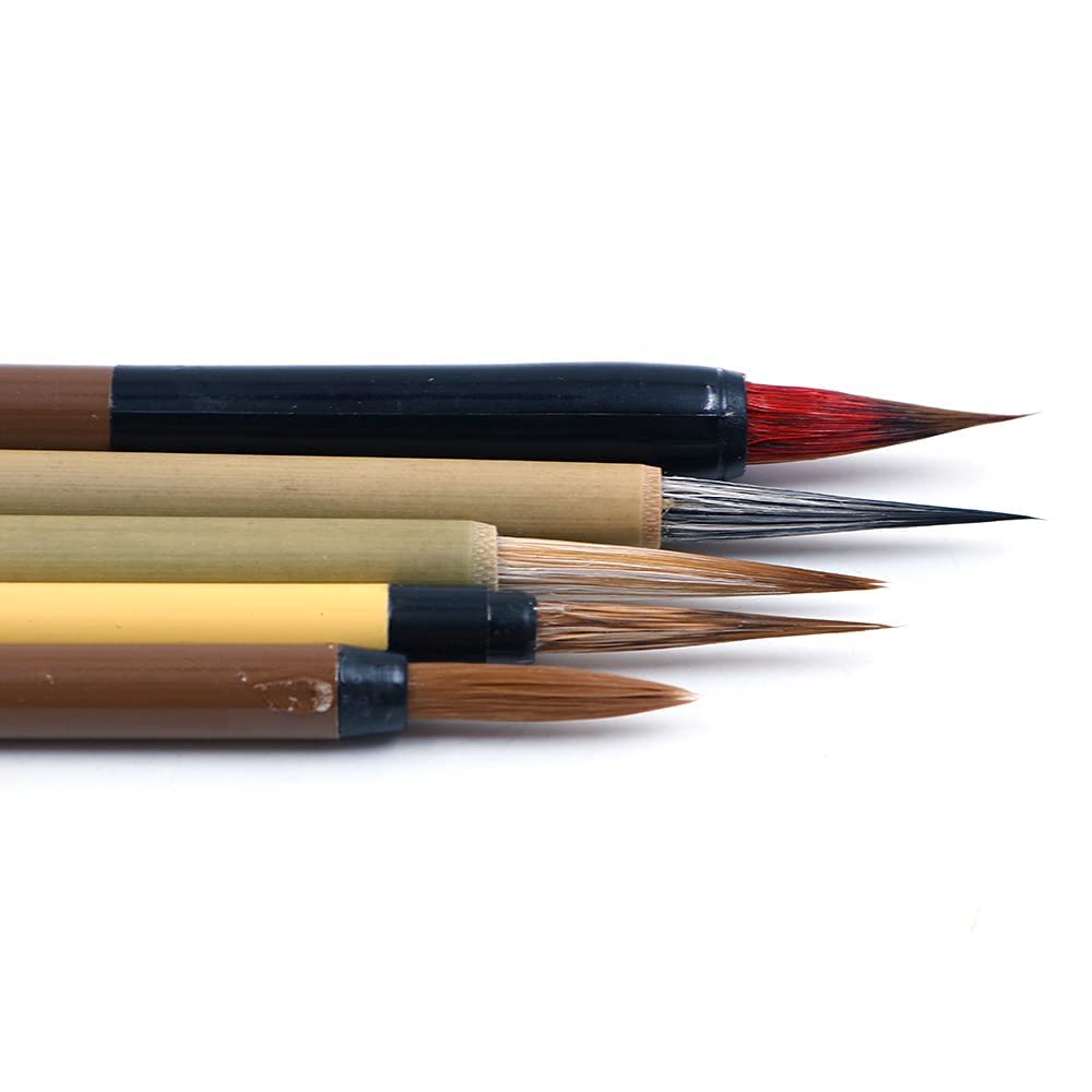 Cenpek 5 Pack Chinese Calligraphy And Sumie Painting Brush Set Chinese Art Supply