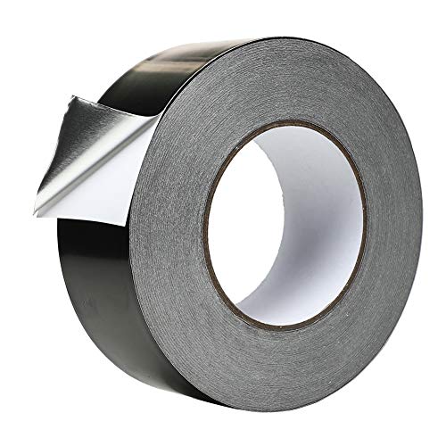 TYLife Black Aluminum Foil Tape,2In x 165Ft 3.94 Mil Air Duct Repair Tape, High Temp and Heavy Duty Metal Foil Tape for HVAC, Pipe, Sealing & Patching Hot & Cold Air Ducts, Metal Repair, Insulation