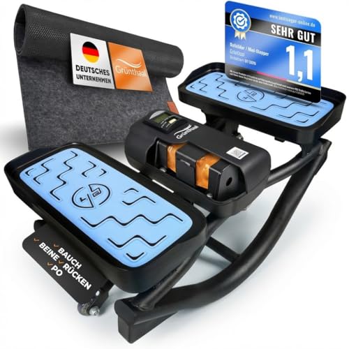 Mini Stepper Alternative - Rollslider - Fitnessgerät für zuhause - leise & gelenkschonend kompakt mit LCD Display; Ganzkörpertraining für Bauch, Beine, Rücken, Po und Cardio; komplett geprüft