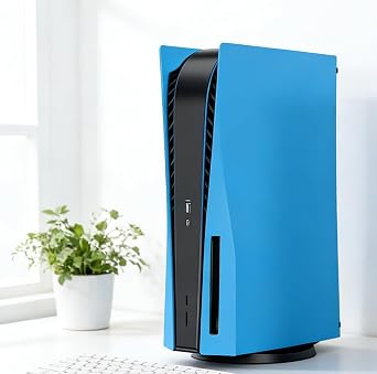 IFEEHE Hard Replacement Faceplate for PS5 Console Disc Version Shell (Light Blue)