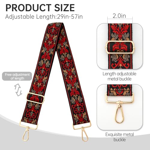 Image of Purse Straps Replacement Crossbody Wide Bag Strap for Purses Adjustable Shoulder Straps for Women Bags