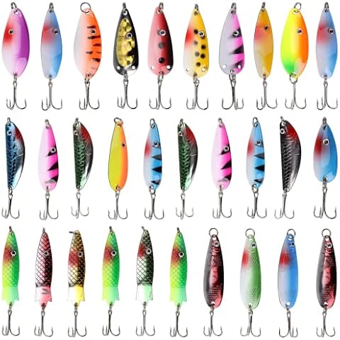 30pcs SHADDOCK Fishing Spoon Lures Kit Cover