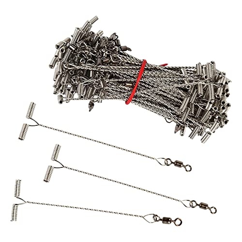 Milageto 100Pcs T Forma di Esche da Pesca Leader