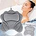 Produktbild YIYADI BadewannenkissenBadekissen als Nacken & Nackenkissen Badewanne mit 4D-Air-Mesh-Technologie und Saugnäpfen,ideal für Home SpaUnterstützt Kopf,Schultern und Rücken in der Badewanne (Grey)