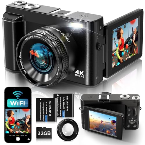 Fotocamera Digitale 4K con WiFi 64MP Macchina Fotografica Digitale con
