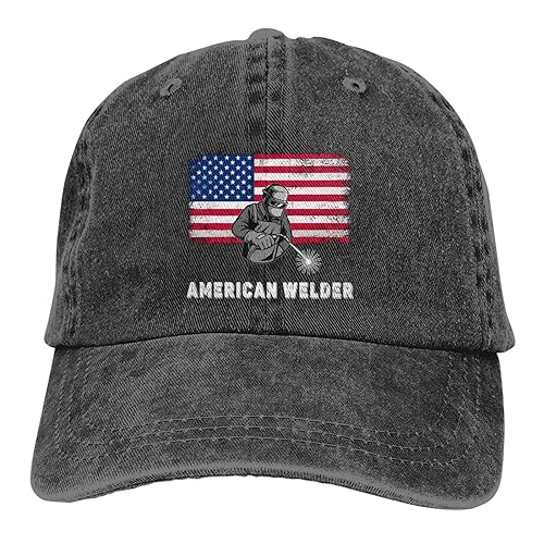 American Welder Casquette Hat Dad Trucker Flat Bill Baseball Cap for Men Women Vintage Adjustable