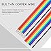 Hilitchi 16ft/5m 10 Wire Rainbow Color Flat Ribbon IDC Wire Cable