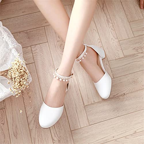 High Heel Closed Pointed Toe Sandals for Girls Kids Ankle Strap Beaded Pearl Formal Shoes Fancy Wedding Basic2