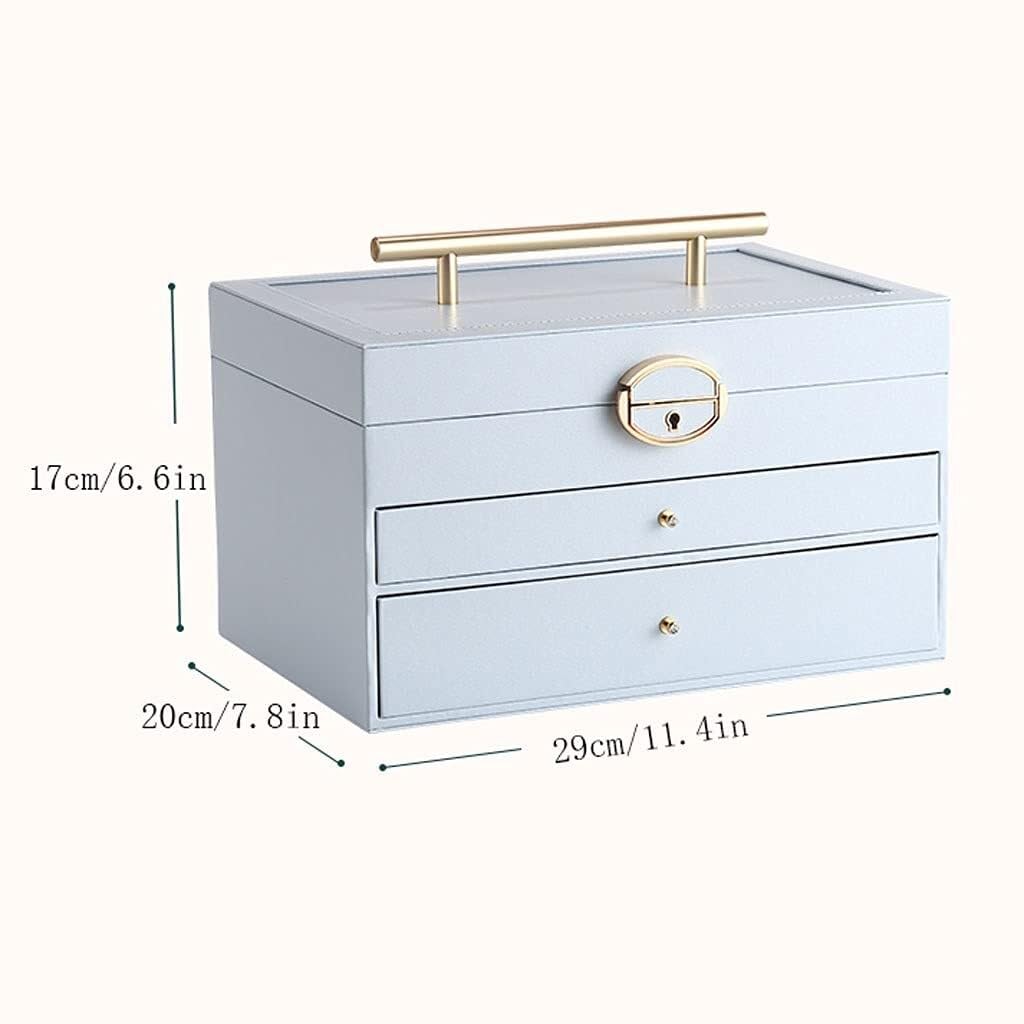 Caja organizadora de almacenamiento de joyas, diseño europeo multicapa de lujo, gran capacidad, vitrina de joyería duradera, solución de almacenamiento de joyas personalizada