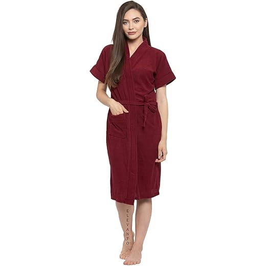 ELEVANTO Premium Dry Tech Terry Bathrobe