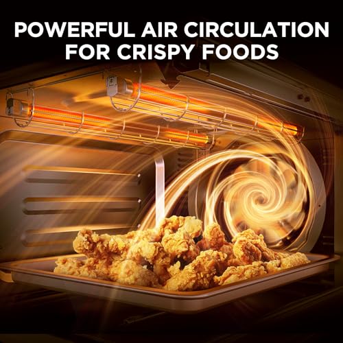Image of Midea Flexify Slim 8-in-1 French Door Toaster Oven Air Fryer Combo, Compact Countertop Oven with Infrared SpeedHeat, 25 Quart Capacity, Stainless Steel
