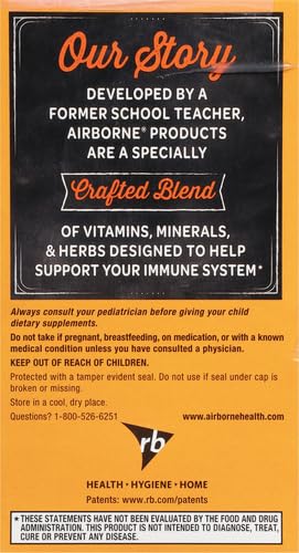 Image of Airborne Vitamin C 1000mg (per Serving) - Citrus Chewable Tablets (96 Count in a Box) - Packaging May Vary (Pack of 12)