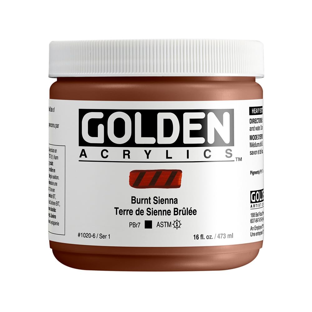 Golden Acrylique Terre de Sienne brûlée 473ml peinture artistique