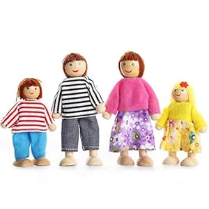 Lovelyhappyfamilydollsplaysetwoodenfiguressetof7peoplewithdogforkidschildrentoddlersdollhousepretendgift Urban Country Home Decor Lovely happy family dolls playset wooden figures set of 7 people with dog for kids children toddlers dollhouse pretend gift urban country home decor