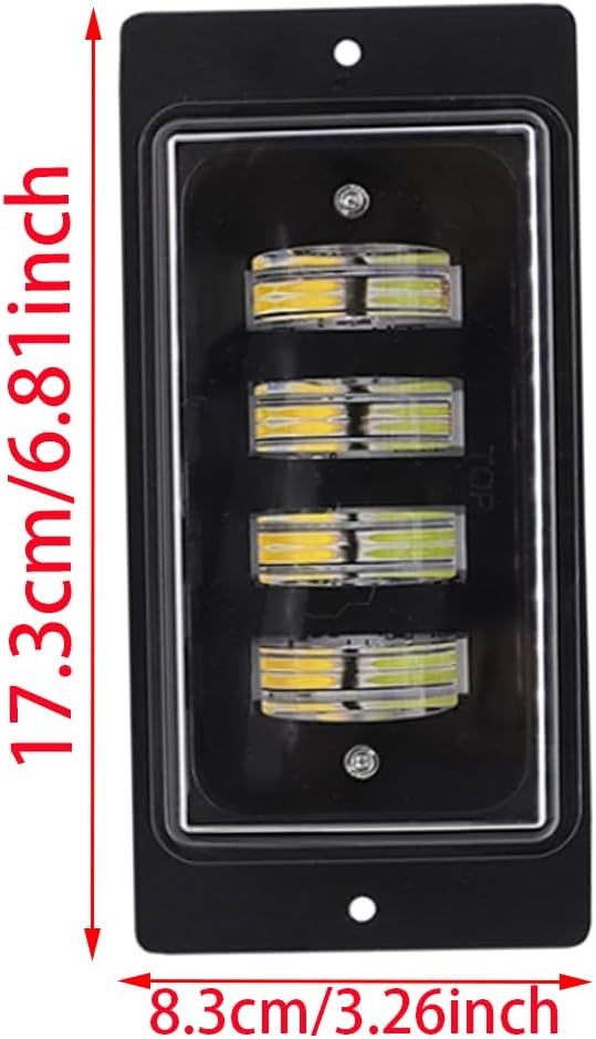 LED Fog Lamp, Front Bumper Fog Light, Compatible with Lada 2110-2115, Lada 110-112, Lada Samara, 2 pcs (White and Amber Without Ring)