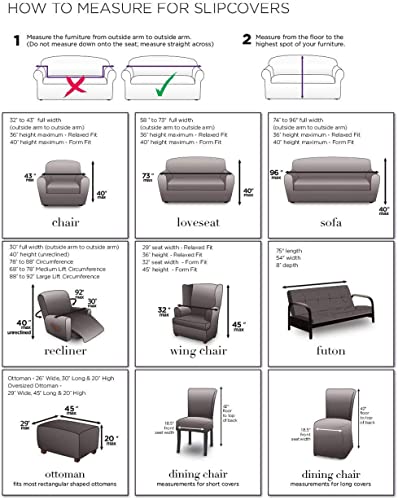 Surefit Duck Cotton Solid Dining Chair Slipcover - Full Length Relaxed Fit High Back Chair Cover / Perfect For Adding Accents To Your Dining Room #TOP6