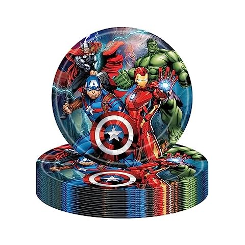 Marvel Avengers Superhero Party Plates Set Cover