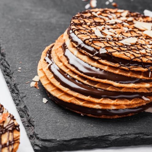 Image of Nova Nova Dark Chocolate Waffle Cookies - Box of 6 - Vegetarian, 100% Eggless | No Added Preservatives (65g)