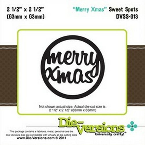 Sweet Spots Merry Xmas Word Design Die, Multi-colour