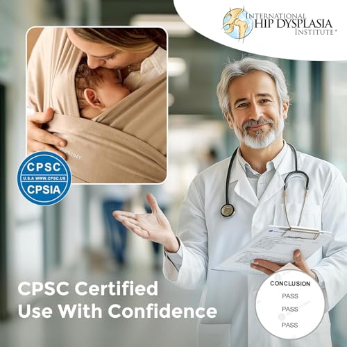 image for Momcozy Baby Wrap Carrier - Easy to Wear Infant Carrier Slings, Lightw