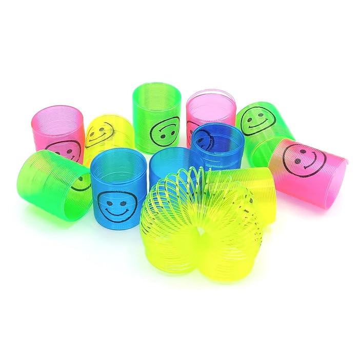 Multicolor Magic Smiley Spring, Spring Toys, Slinky, Slinky Spring Toy, Toy for Kids for Birthdays, Compact and Portable Easy to Carry (12 PCS Set) (B0D5WN3DB1) Amazon Price History, Amazon Price Tracker
