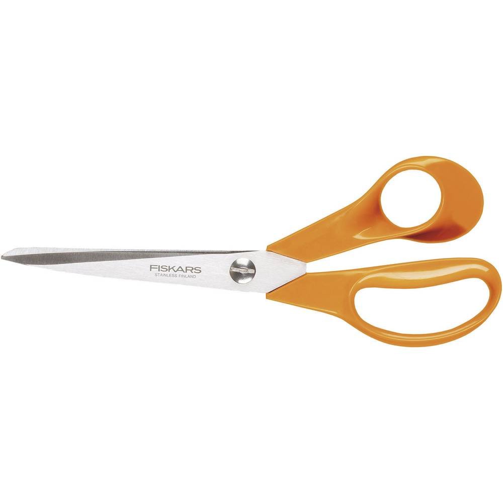 Fiskars Evrensel makas, uzunluk: 21 cm, paslanmaz çelik bıçak/plastik saplar, turuncu, klasik, S90, 1001539