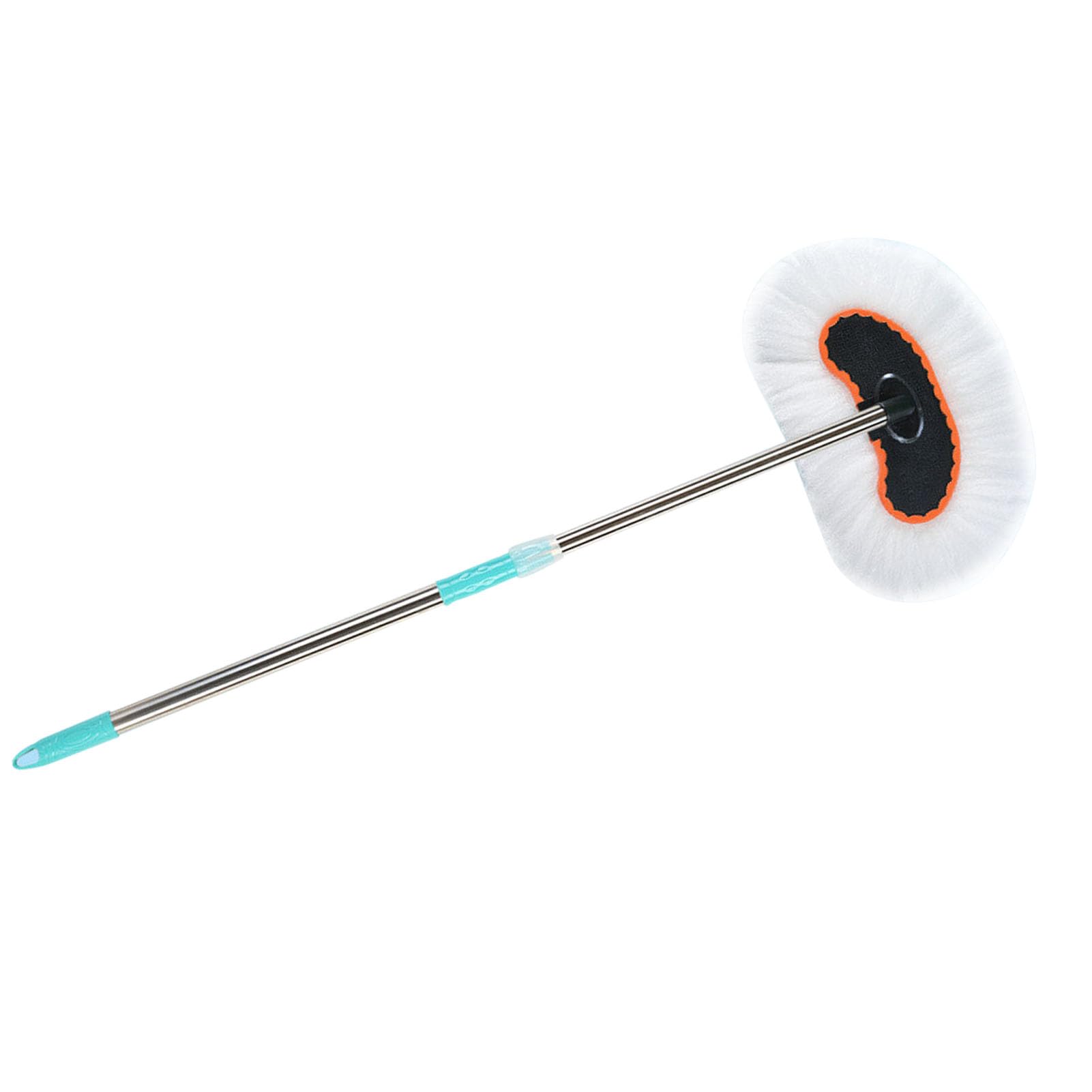 Cepillo de lavado de coche con cerdas suaves y mango telescópico para facilitar la limpieza y el mantenimiento del coche, fregona ligera de acero inoxidable, 1 unidad