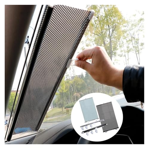 Parasol Retráctil para Parabrisas de Coche Blanco 58x125cm Protector Solar Ventanilla Delantera 2