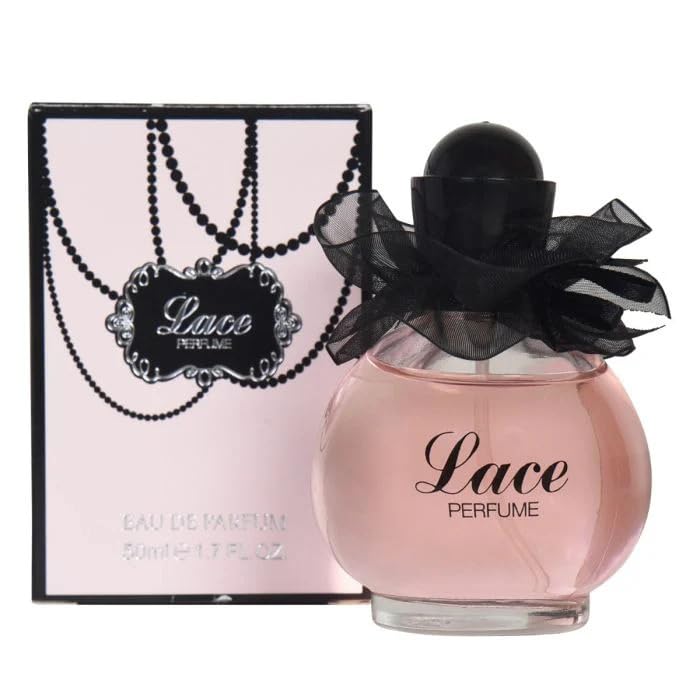Lace Eau De Parfum for Women, 50 ml, Elegant Floral Fragrance with Decorative Black Lace Cap-picture-39