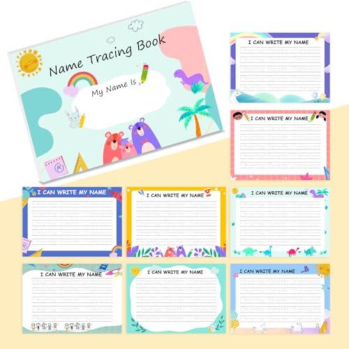 Custom Name Writing Practice Book Personalized Name Tracing for Kids Ages 4-6 Handwriting Practice Book Preschool & Kindergarten Learning Aid