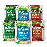 Fullgreen Riced Vegetables variety case, Cauliflower, Broccoli & Cauli, Sweet Potato - the ultimate low carb rice replacement variety pack for your weekly meals - non-gmo & no preservatives - made in the USA