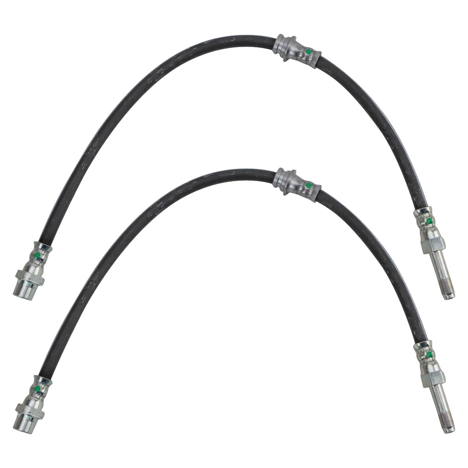TRQ Rear Driver &amp; Passenger Side Brake Hose Set